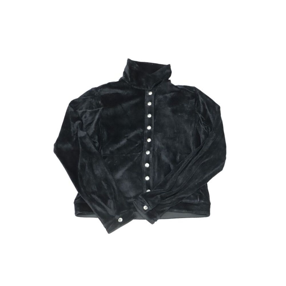 Alexa Chung Buttoned Jacket in Black Viscose